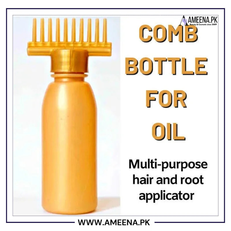 Hair Oil Applicator Bottle, Root oiling Comb bottle for Hair Coloring, Shampoo, Oiling and Dye ( Empty Bottle)