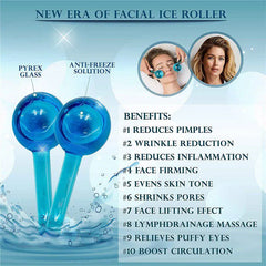 Beauty Crystal Ball Facial Cooling Ice Globes Water Wave For Face and Eye massage