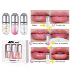 KS One of the Amazing Edition Silver 3Pcs Lip Oil