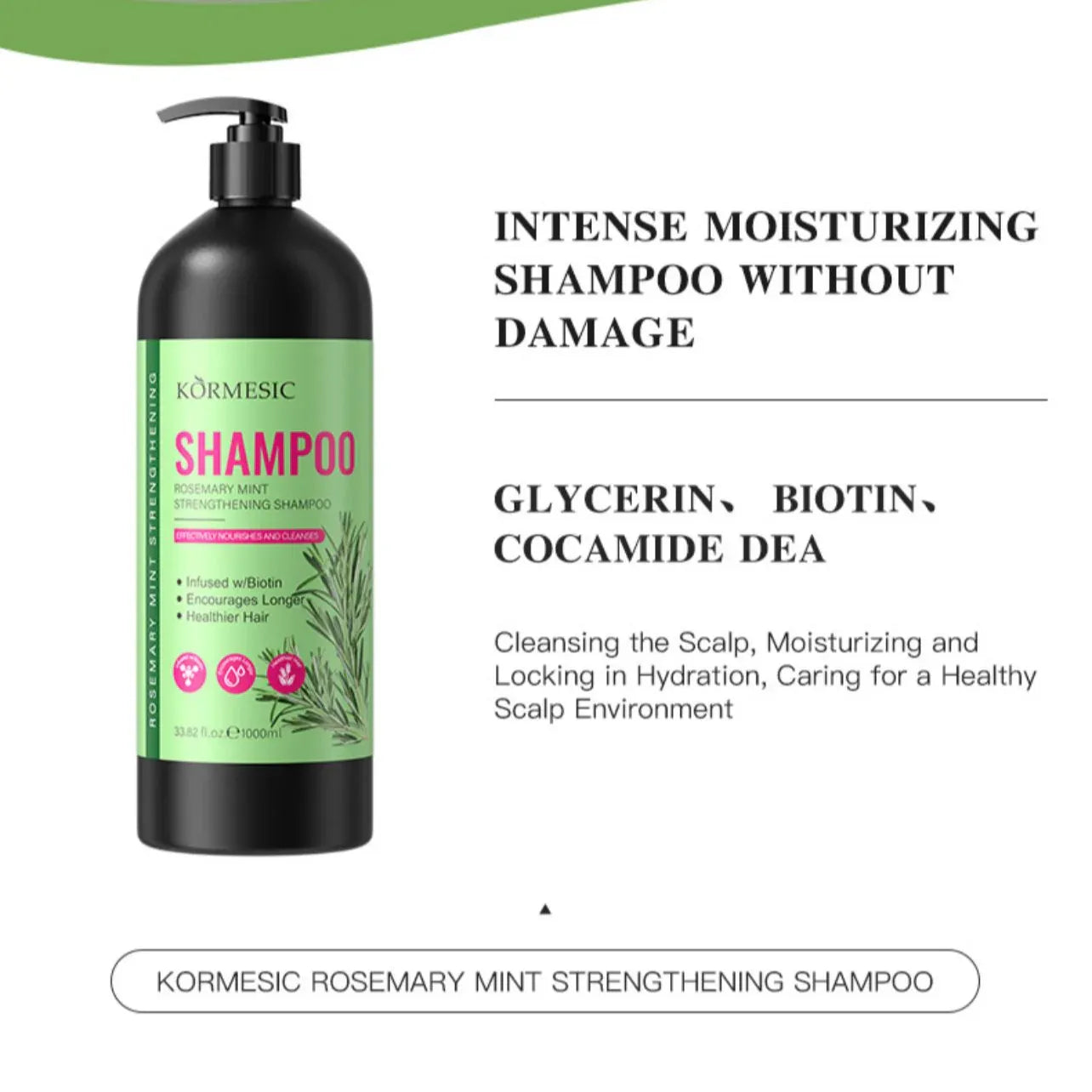 KORMESIC Rosemary Mint Strong Shampoo Extra Version - 480ml
