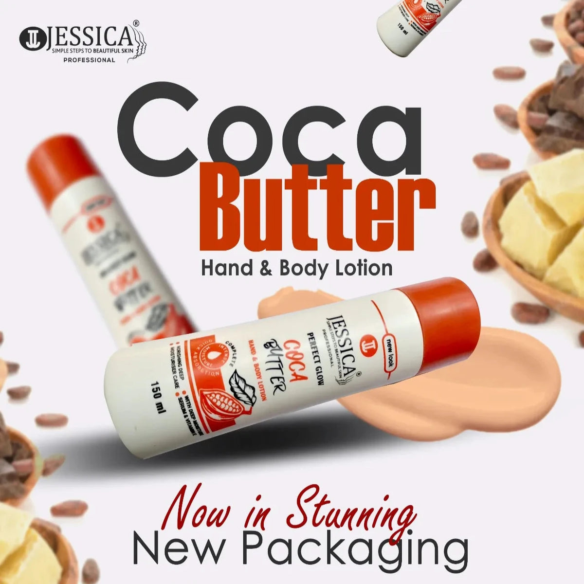 Jessica Luxury Cocoa Butter Moisturizing Body Lotion Beauty Lotion - 150ml