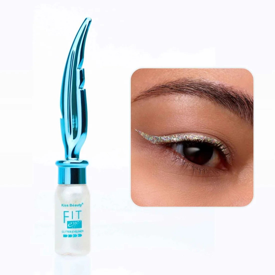 Pack of 6 Kiss Beauty Fit Eye Glitter Eyeliner Waterproof Long Lasting
