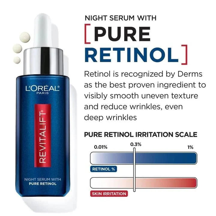 LOreal Paris Revitalift Derm Intensives Night Serum Pure Retinol 30ml