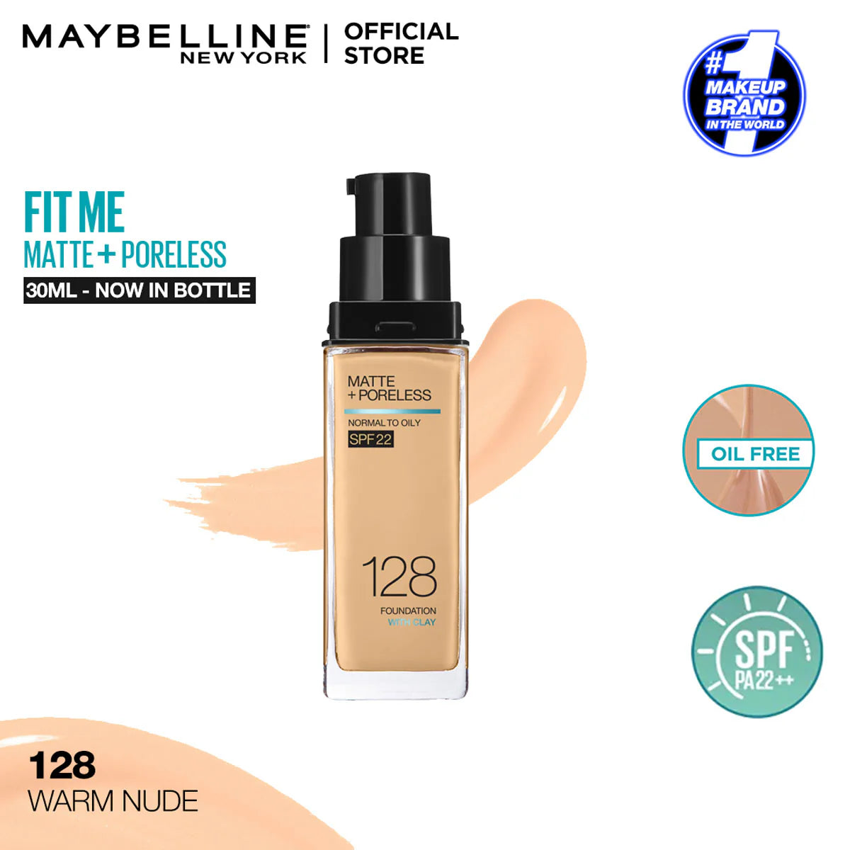 Maybelline New Fit Me Matte + Poreless Liquid Foundation Spf 22 30ml