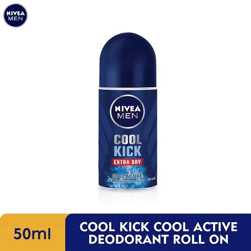 Nivea Cool Kick Extra Dry Deodorant Roll-On For Men 50ml