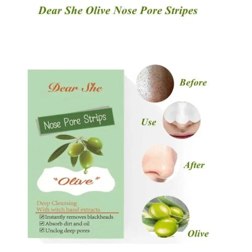 Dear She Nose Pore Strips (Olive) Pack Of 10 Strips