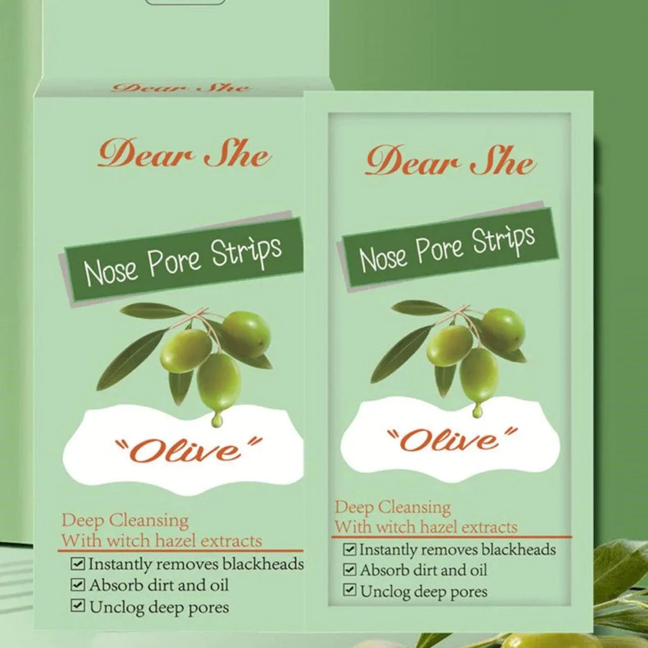 Dear She Nose Pore Strips (Olive) Pack Of 10 Strips