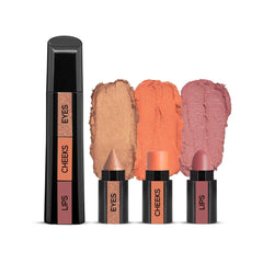 3 in 1 Makeup Stick With Eye Shadow, Blush & Lipstick