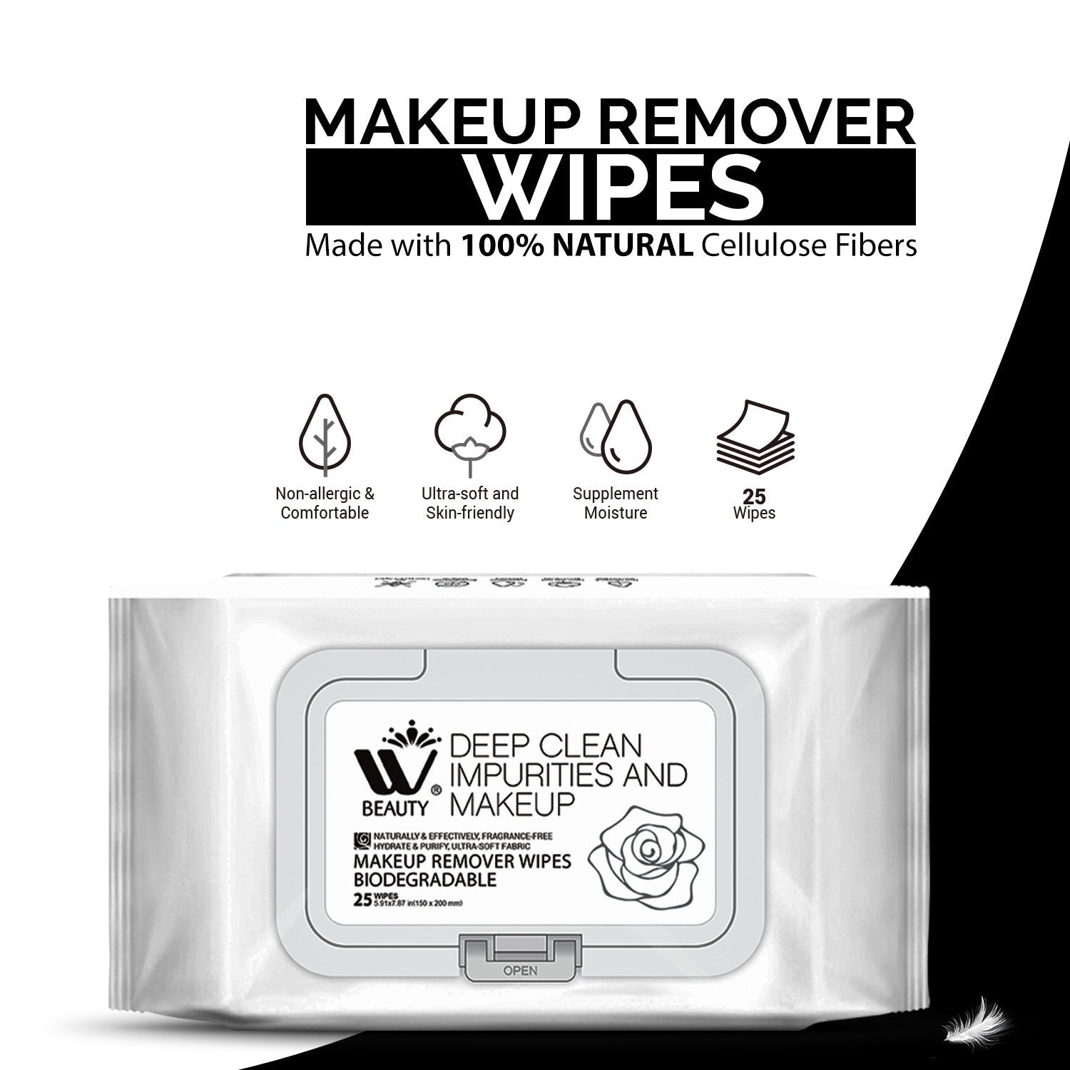 WBM Beauty Makeup Remover Wipes (25 Pieces)