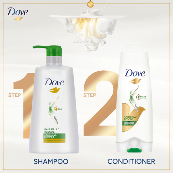 Dove Nutritive Solutions Hair Fall Rescue Shampoo, For Weak Hair Prone to Hair Fall, 650ml