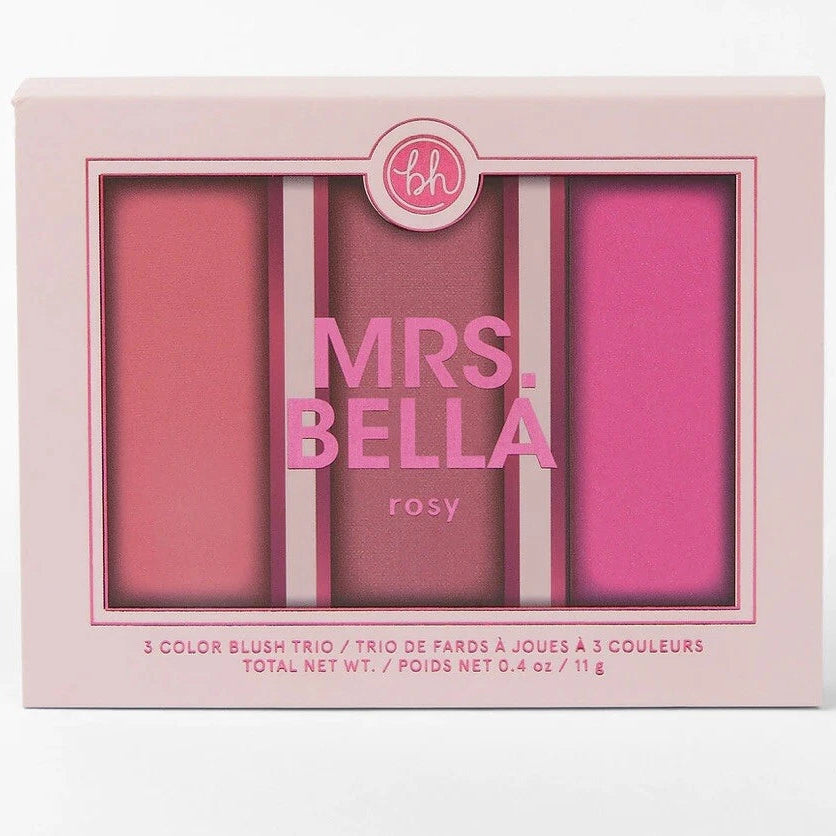 Bh Comsetics Mrs. Bella Rosy Blush Palette - 3 Colors