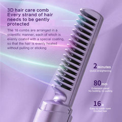 2 in 1 Wireless Mini Professional Hair Straightener