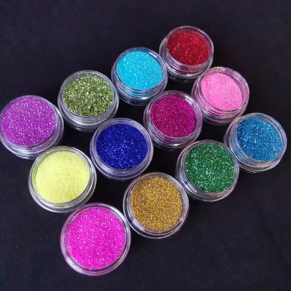 12 Glitter Powder Dust