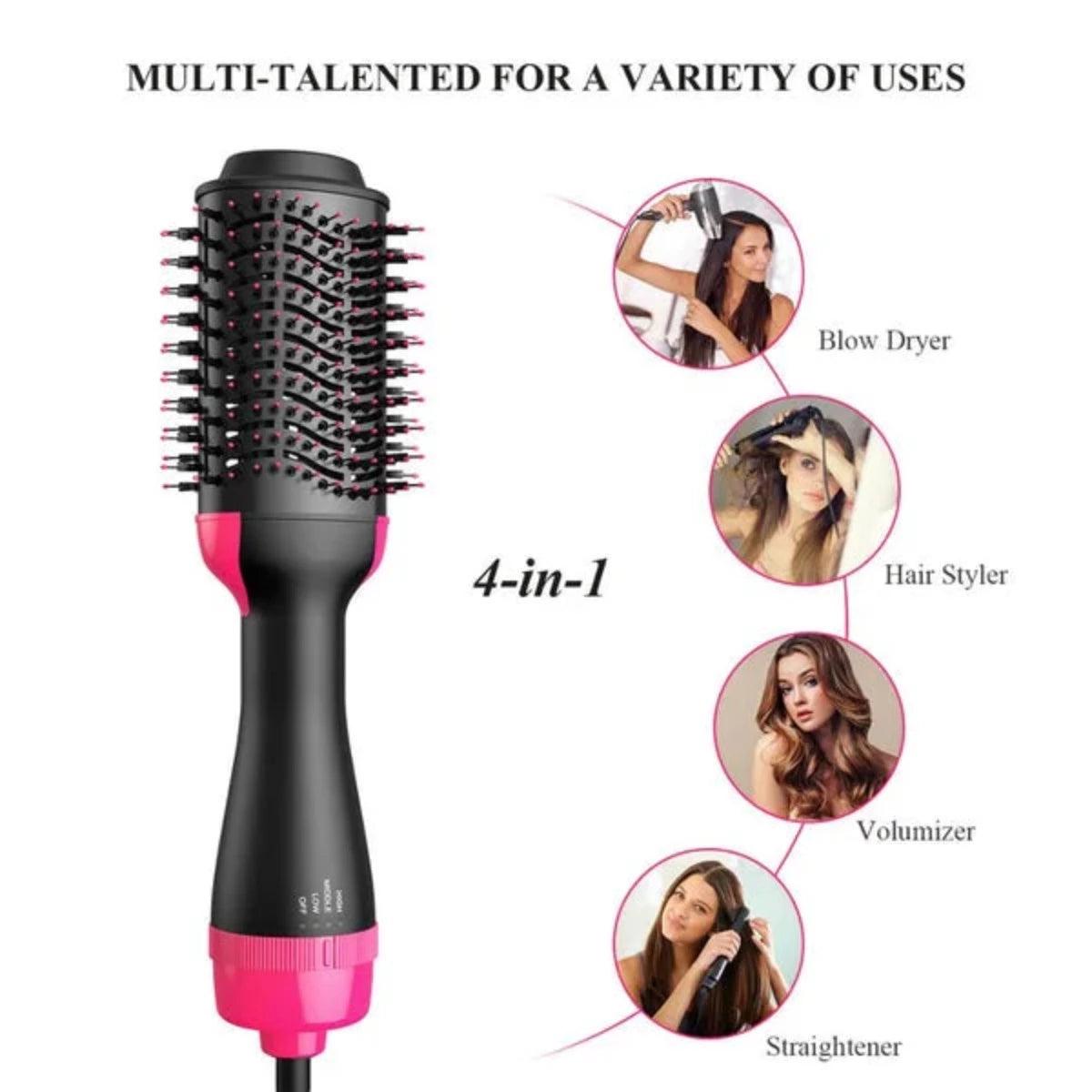 One Step Hot Air Brush Dryer Straightener with Gift Hair Hold Spray