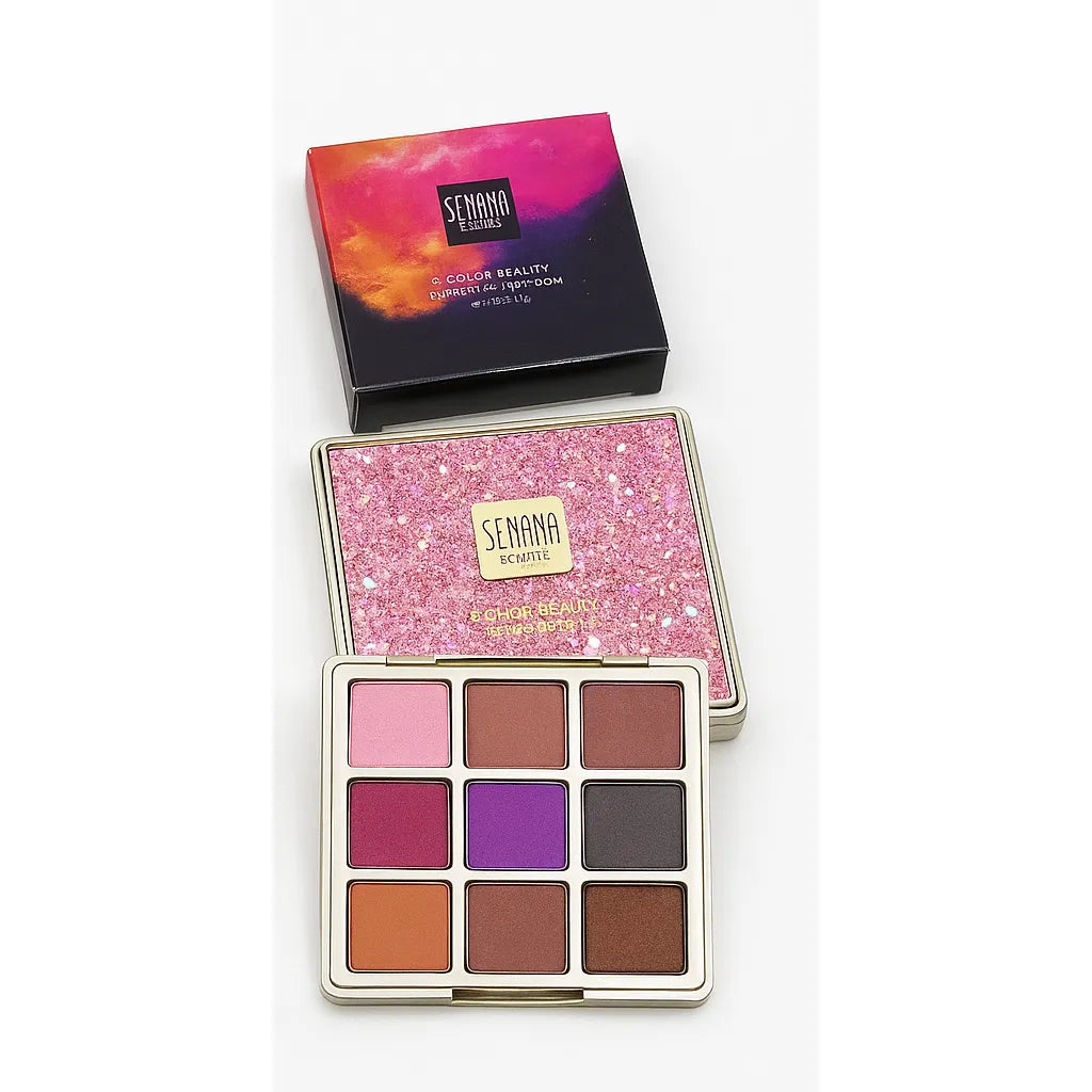 SENANA 9-Color Eyeshadow Palette – Matte & Shimmer Edition