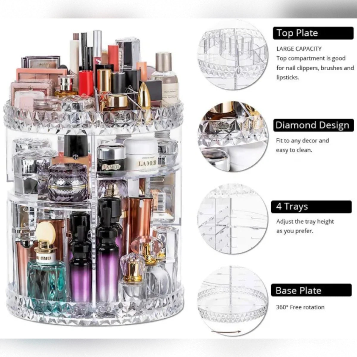 360° Rotating Cosmetic Organizer