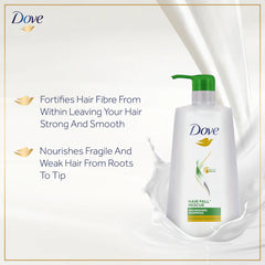 Dove Nutritive Solutions Hair Fall Rescue Shampoo, For Weak Hair Prone to Hair Fall, 650ml