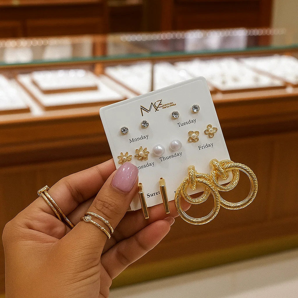 Combo Card Earring Set for Women