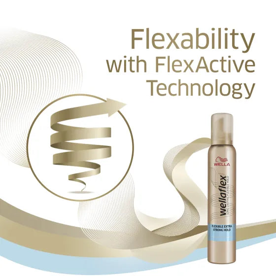 Wellaflex Flexible Extra Strong Hold Mousse, Hold: 4/5, 200 ml