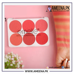 Emelie Matte Blusher 6 Color Palette