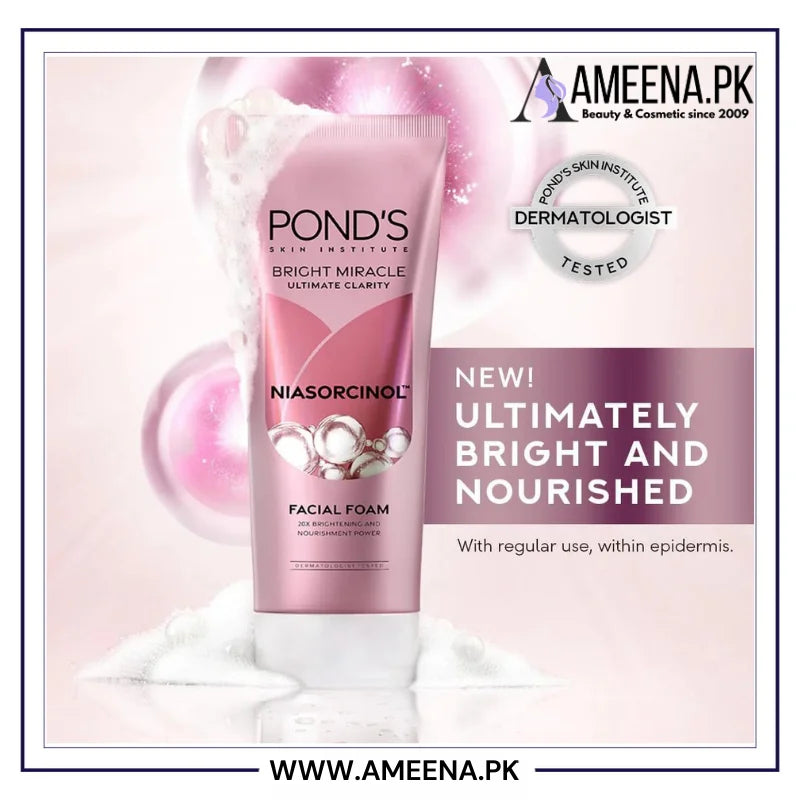 Pond's Bright Miracle Ultimate Clarity Niasorcinol Facial Foam 100gm