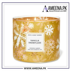 Bath & Body Works Vanilla Snowflake Citrus 3-Wick Candle