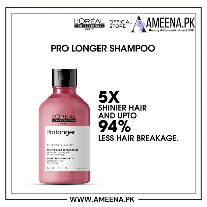 Original L'Oreal Professionnel Serie Expert Filler - A100 + Amino Acid Pro Longer Professional Shampoo 300ml