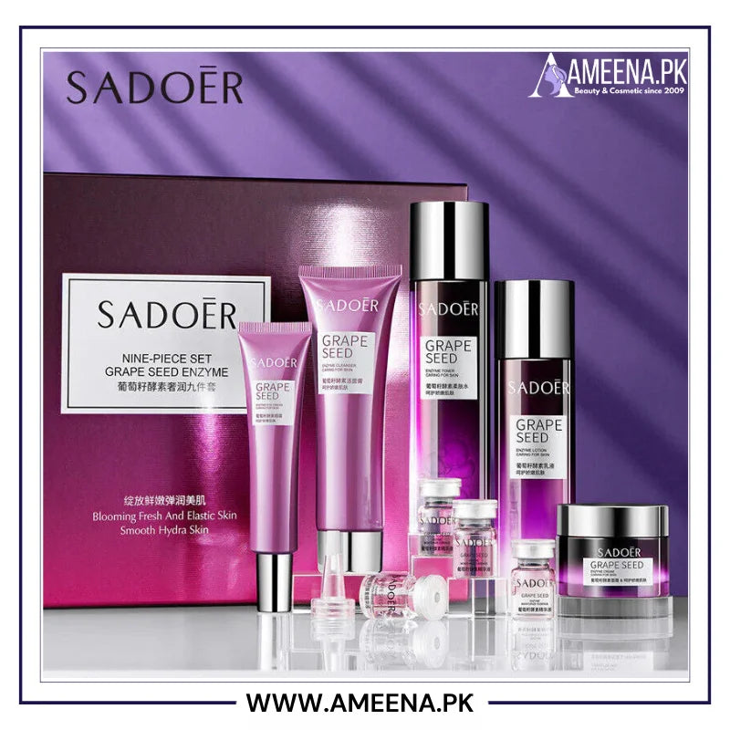 Sadoer 9in1 Grape Seed Enzyme Skin Care Kit